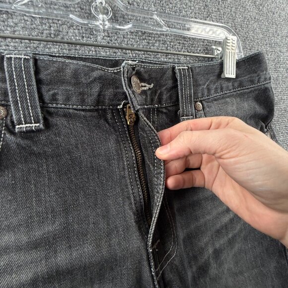 Nudie Jeans Men Denim Jeans Low Slim Jim Used Black Cotton J676 Adult ACTL 32X33 - Picture 12 of 16